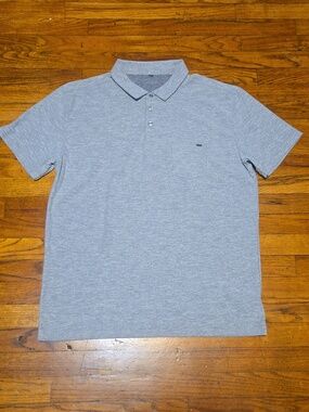 Vuori Men's Size XL Gray Short Sleeve Performance Ace Polo Shirt Pocket Stretch